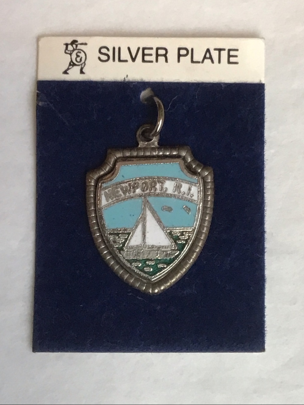 Vintage Silver Plated New Port Rhode Island Sailboat Souvenir Charm